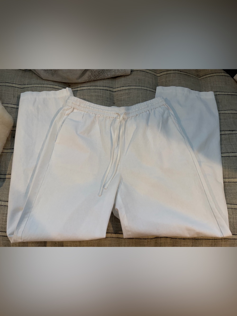 J. Crew White Elastic Drawstring Pants